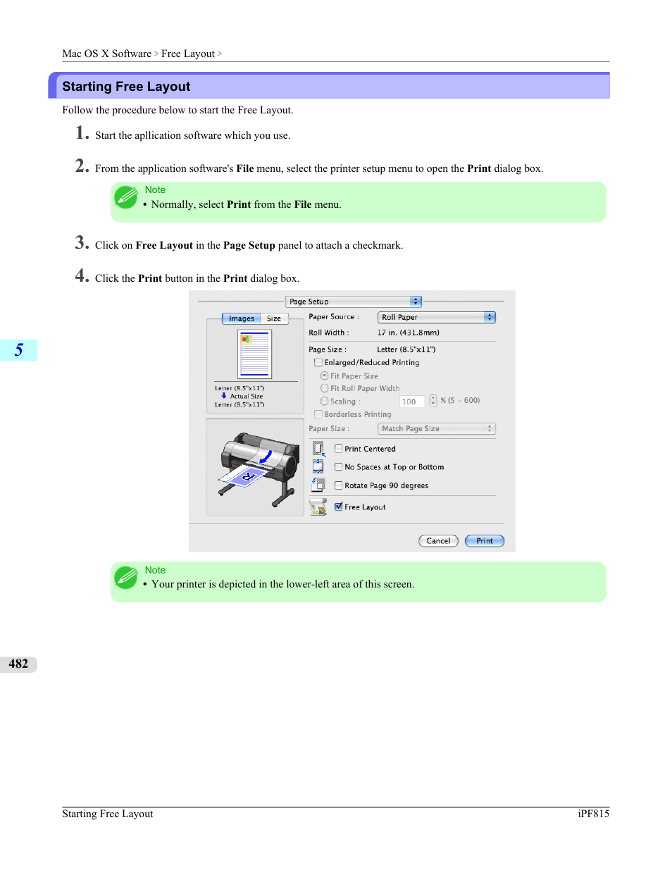 Starting free layout | Canon imagePROGRAF iPF815 User Manual | Page 498 / 960