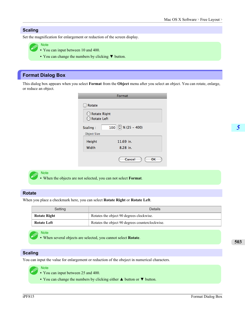Format dialog box | Canon imagePROGRAF iPF815 User Manual | Page 519 / 960