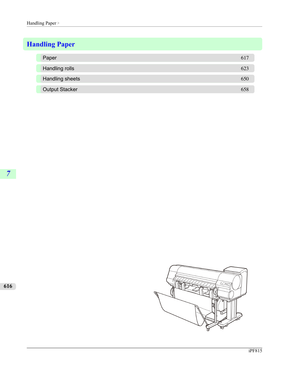 Handling paper | Canon imagePROGRAF iPF815 User Manual | Page 632 / 960