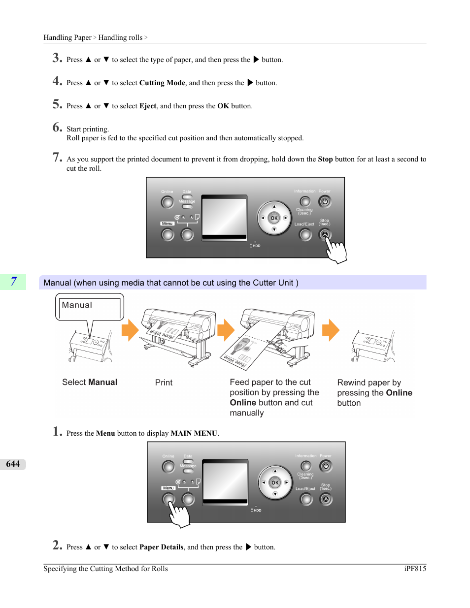 Man- ual, P.644 | Canon imagePROGRAF iPF815 User Manual | Page 660 / 960
