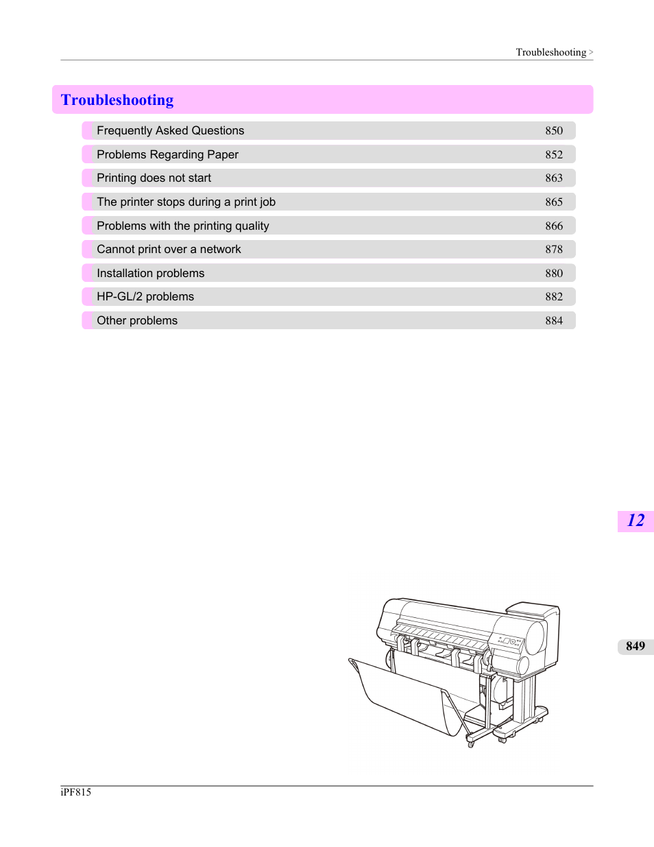 Troubleshooting | Canon imagePROGRAF iPF815 User Manual | Page 865 / 960