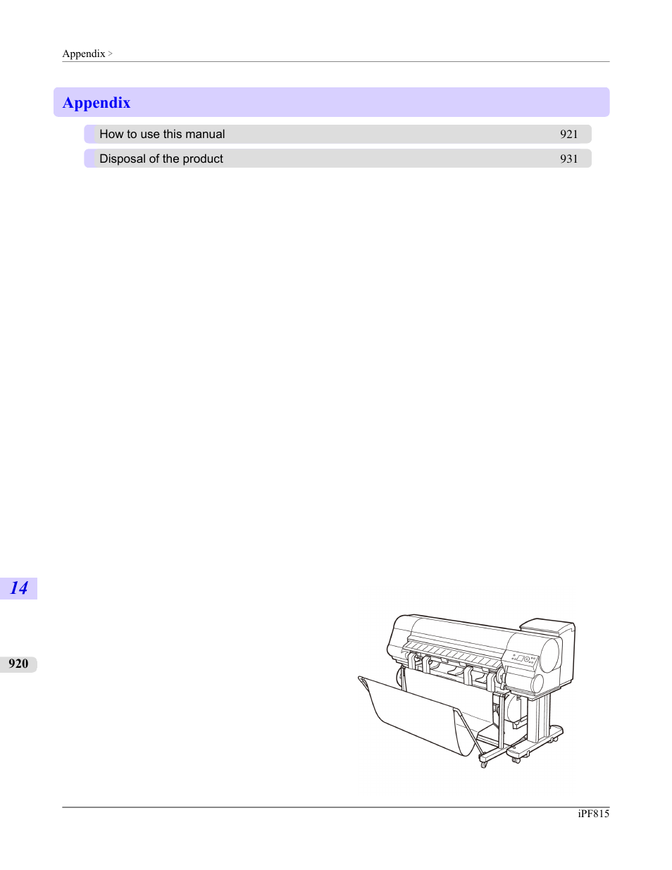 Appendix | Canon imagePROGRAF iPF815 User Manual | Page 936 / 960