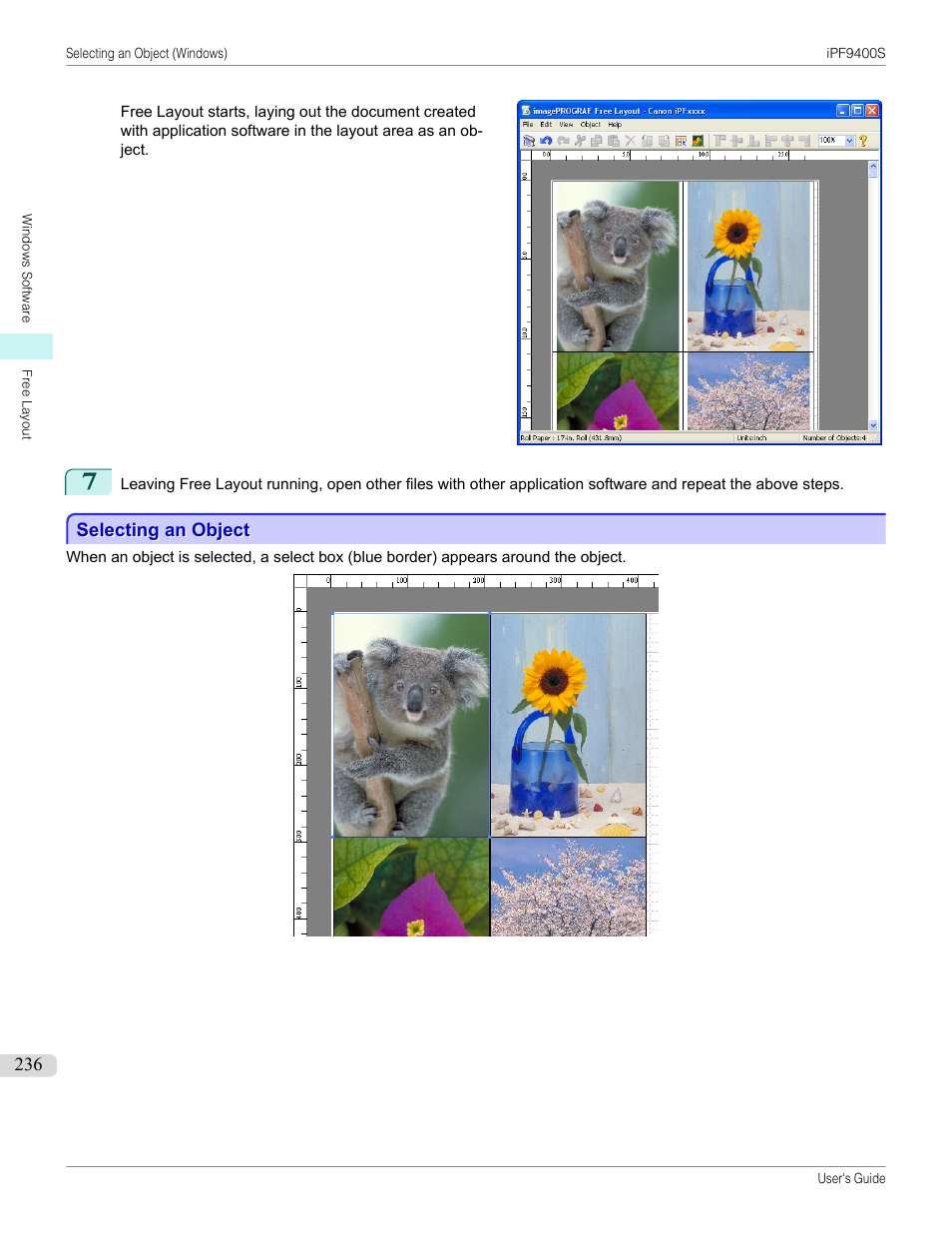 Selecting an object | Canon imagePROGRAF iPF9400S User Manual | Page 236 / 972