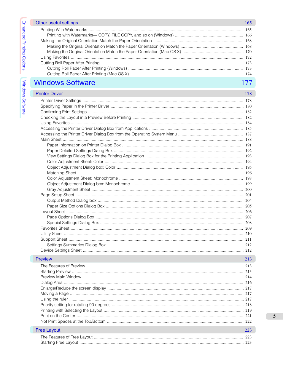 Windows software 177 | Canon imagePROGRAF iPF9400S User Manual | Page 5 / 972