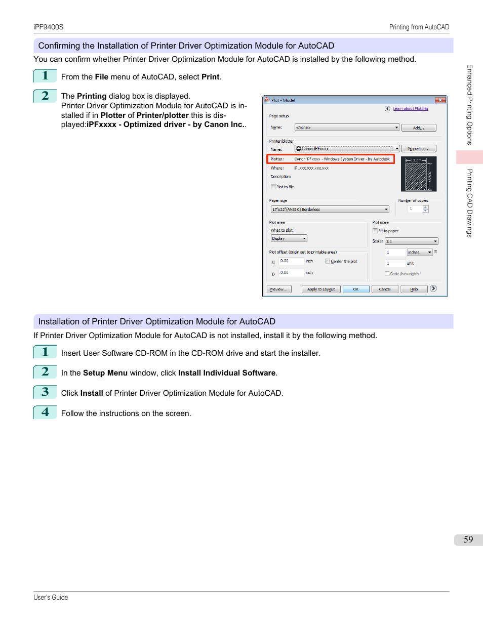 Canon imagePROGRAF iPF9400S User Manual | Page 59 / 972