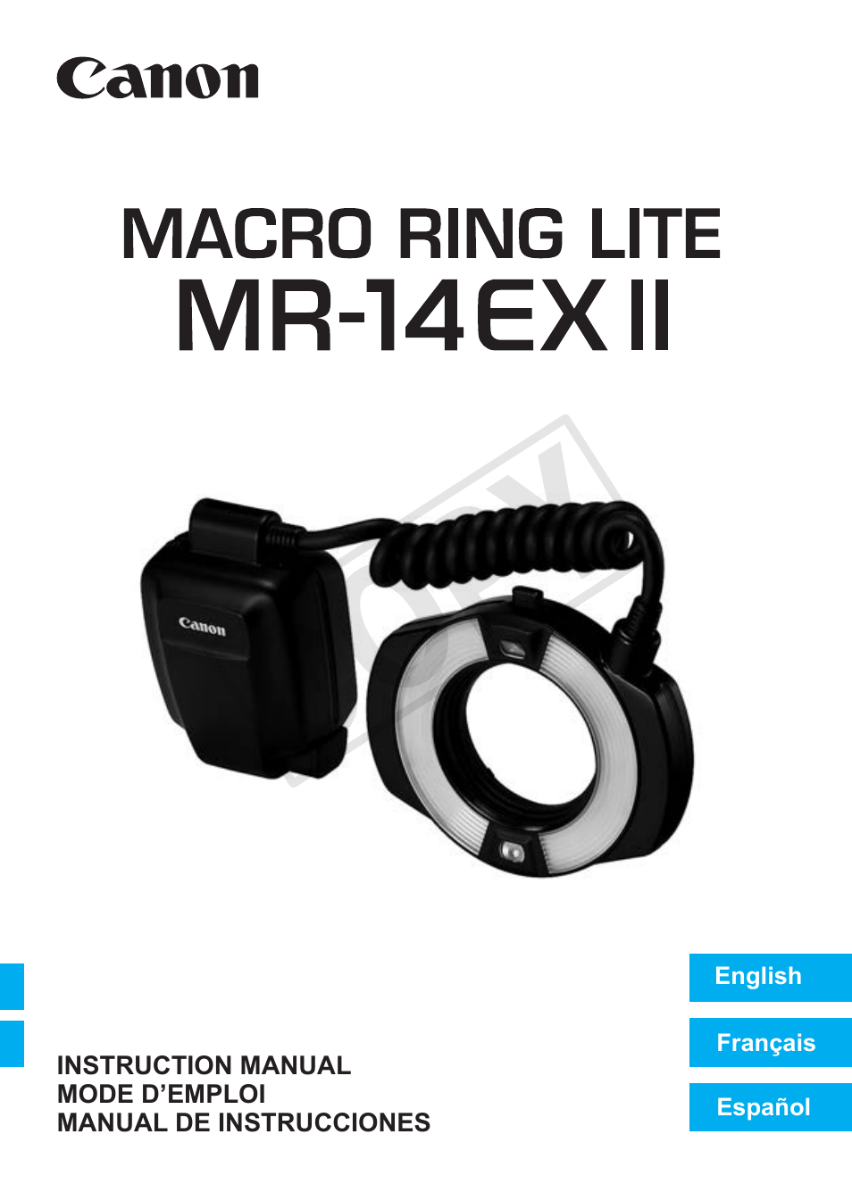 Canon Macro Ring Lite MR-14EX II User Manual | 260 pages