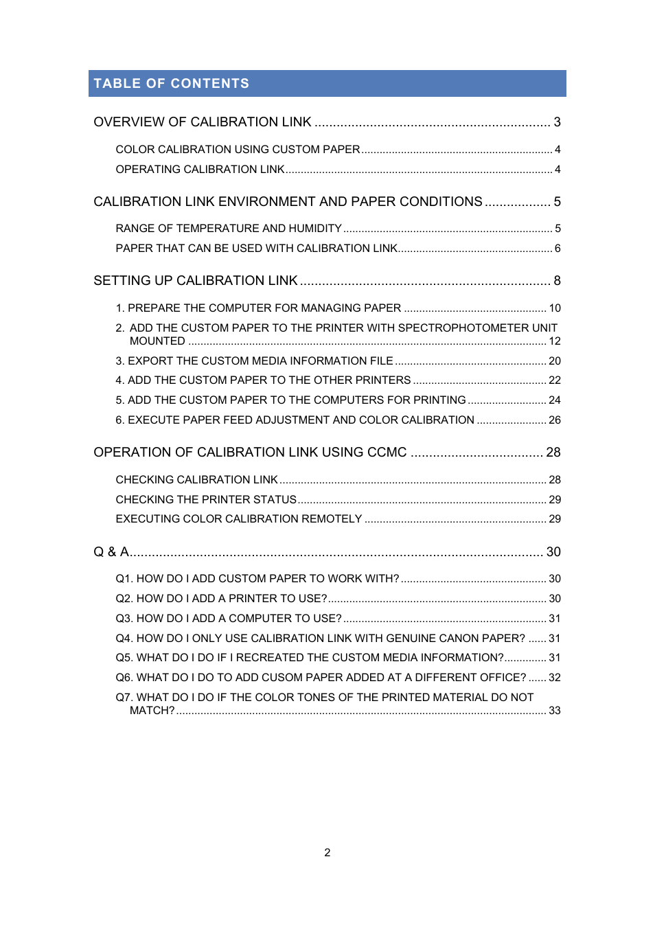 Canon imagePROGRAF iPF9400 User Manual | Page 2 / 35