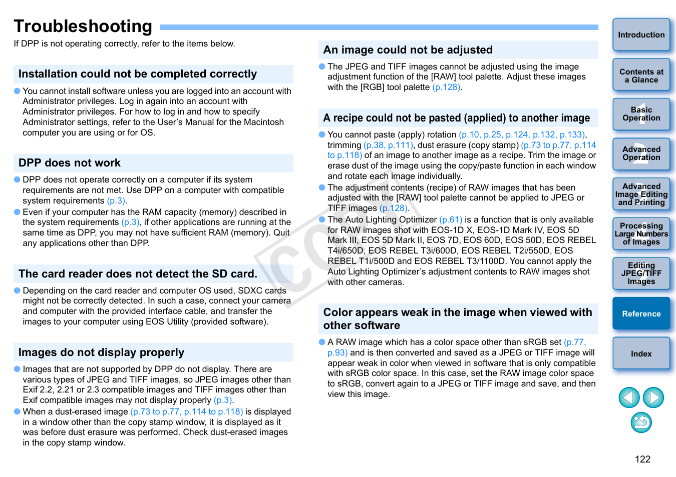 Troubleshooting, Cop y | Canon PowerShot G1 X User Manual | Page 123 / 150