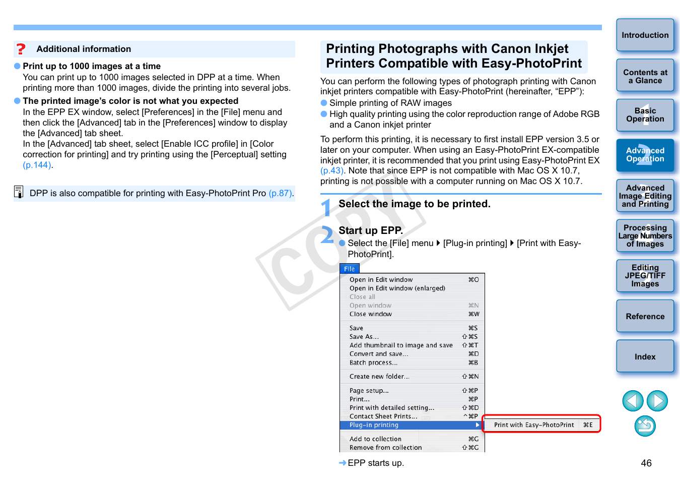P.46), Cop y | Canon PowerShot G1 X User Manual | Page 47 / 150