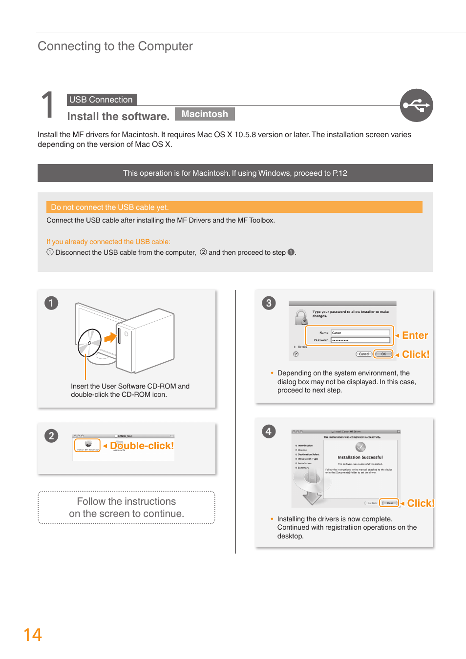 Connecting to the computer | Canon imageCLASS D530 User Manual | Page 14 / 24