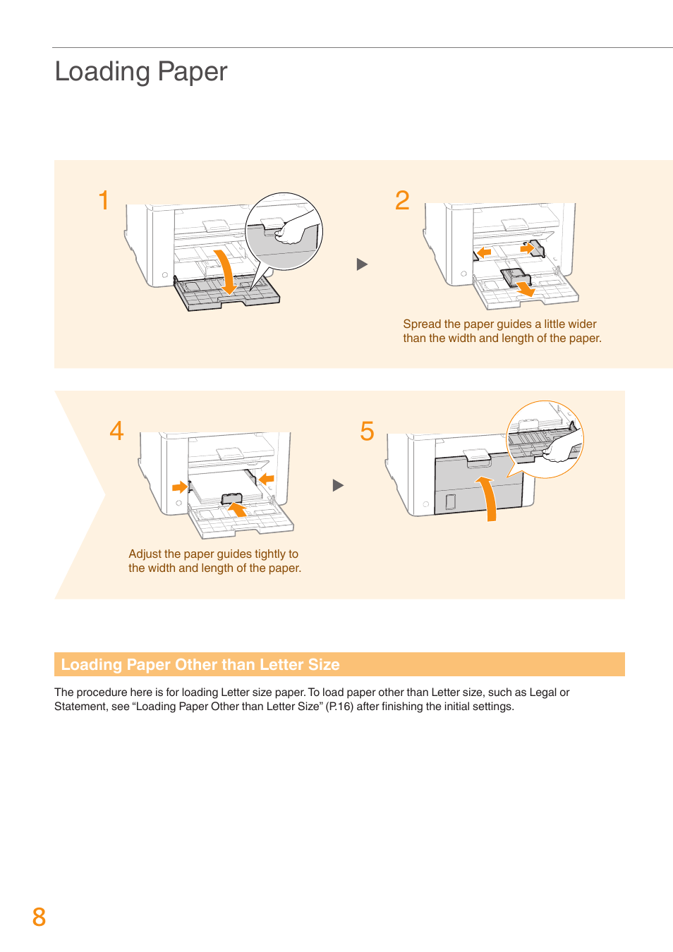 Loading paper | Canon imageCLASS D530 User Manual | Page 8 / 24