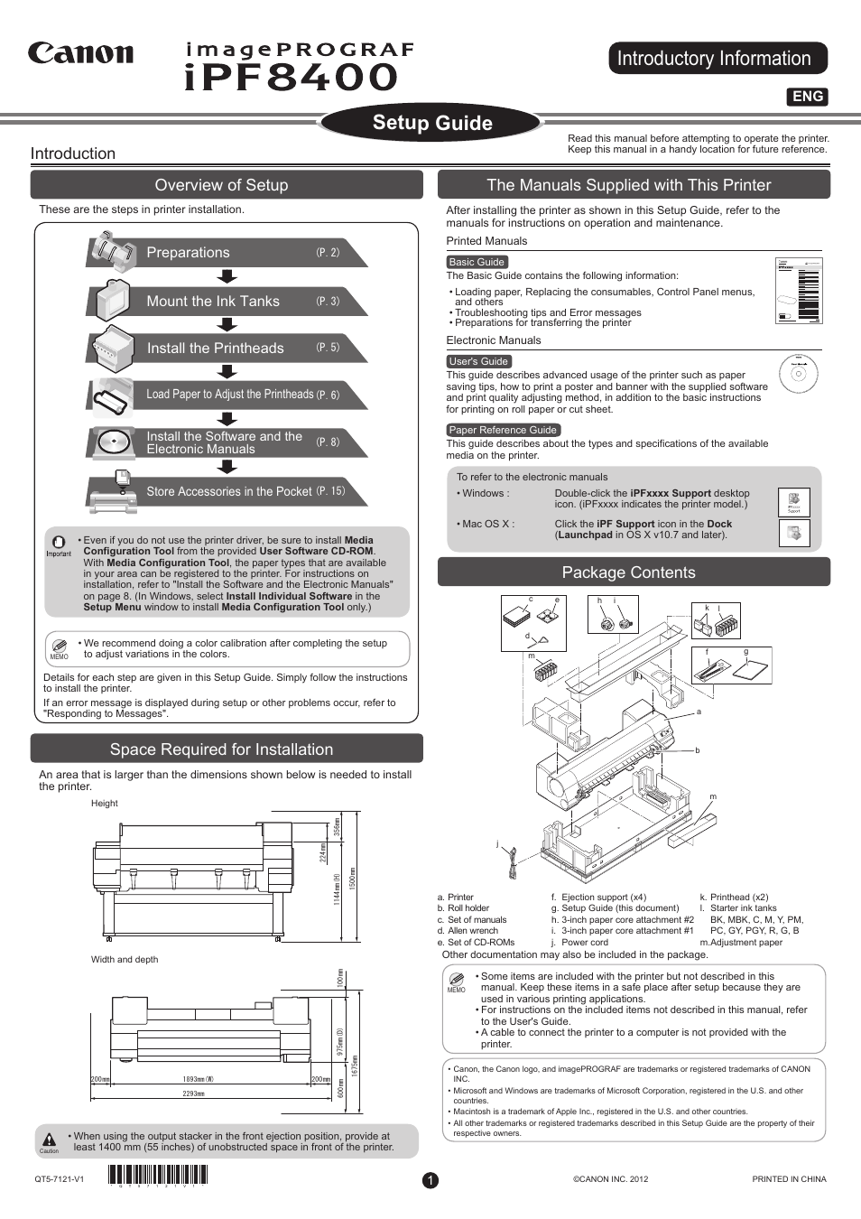 Canon imagePROGRAF iPF8400 User Manual | 16 pages