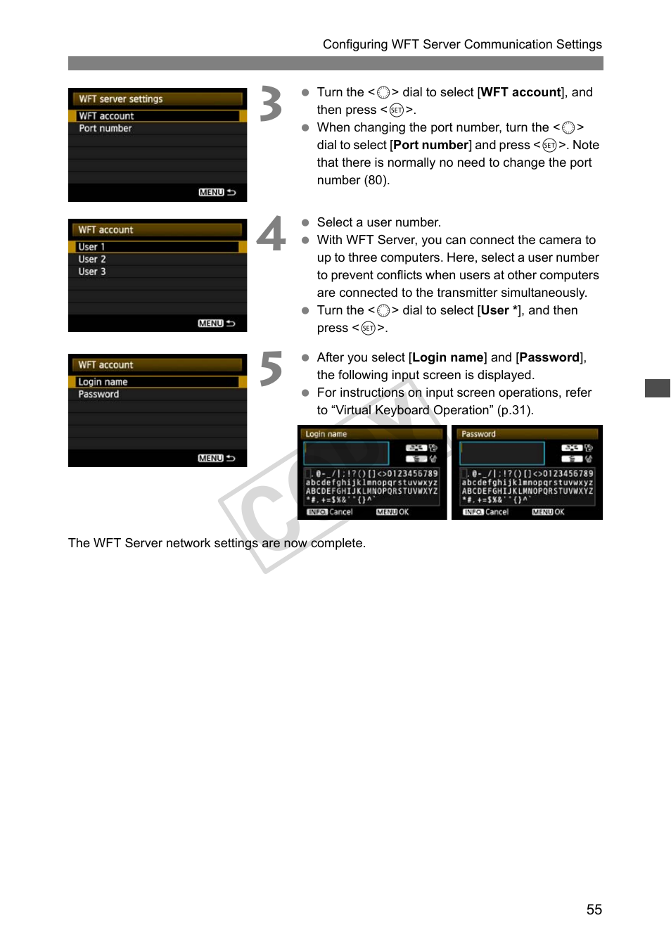 Cop y | Canon Wireless File Transmitter WFT-E4 II A User Manual | Page 55 / 128