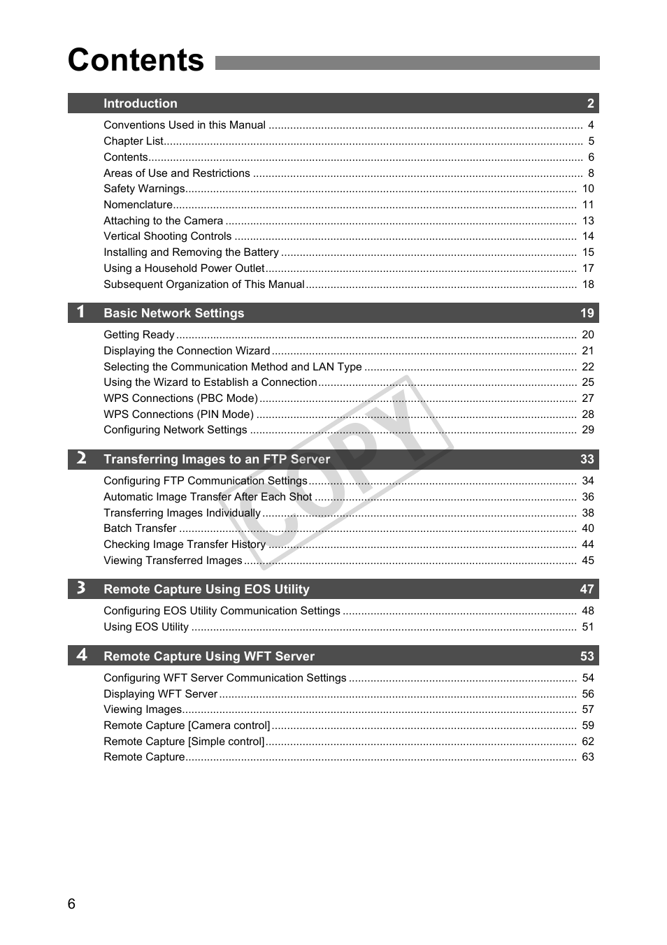 Canon Wireless File Transmitter WFT-E4 II A User Manual | Page 6 / 128