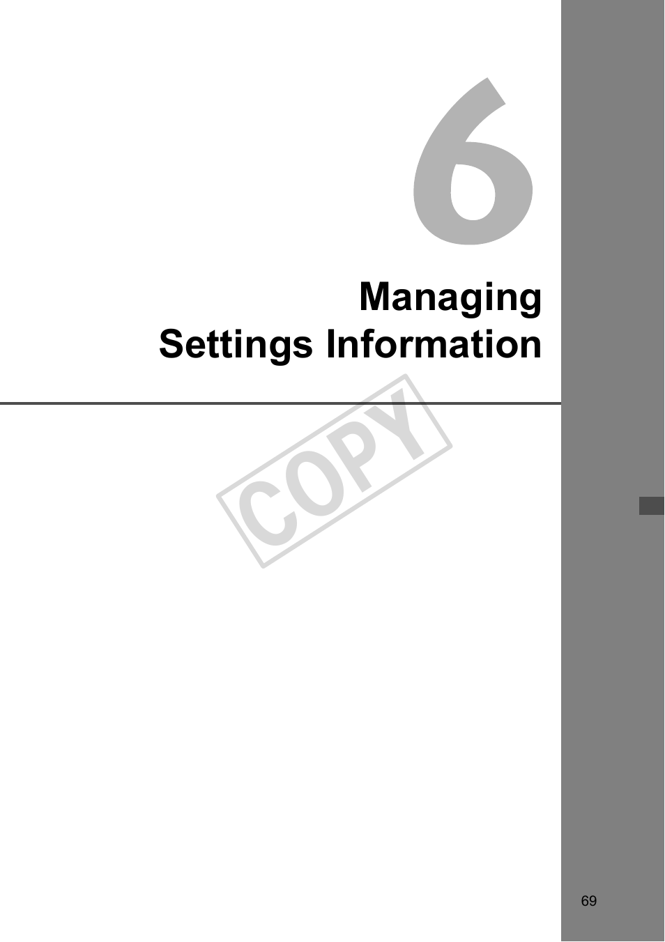 Managing settings information, 6 managing settings information (p.69), Cop y | Canon Wireless File Transmitter WFT-E4 II A User Manual | Page 69 / 128