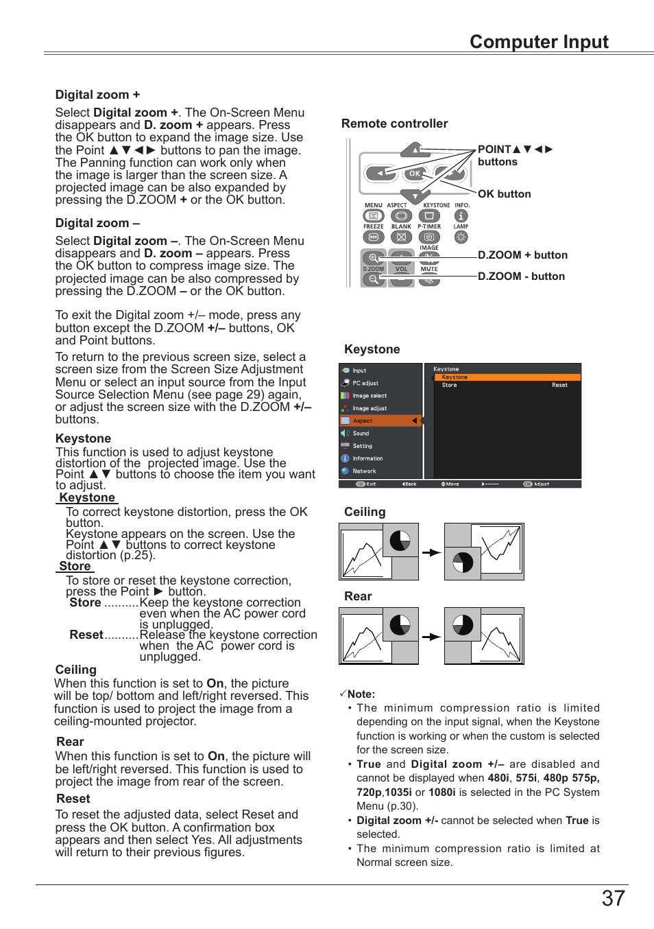 Computer input | Canon LV 7490 User Manual | Page 37 / 78