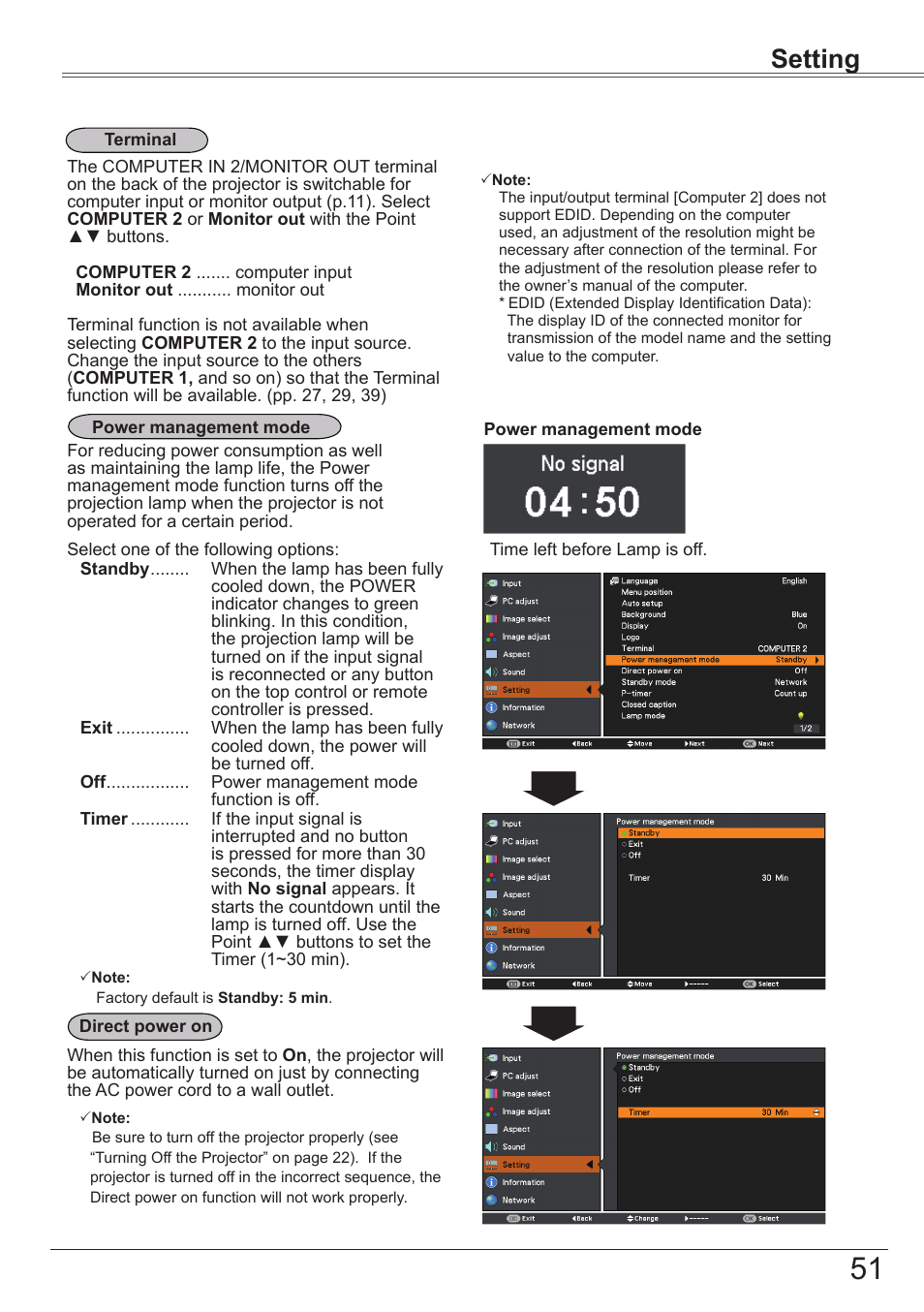 Setting | Canon LV 7490 User Manual | Page 51 / 78