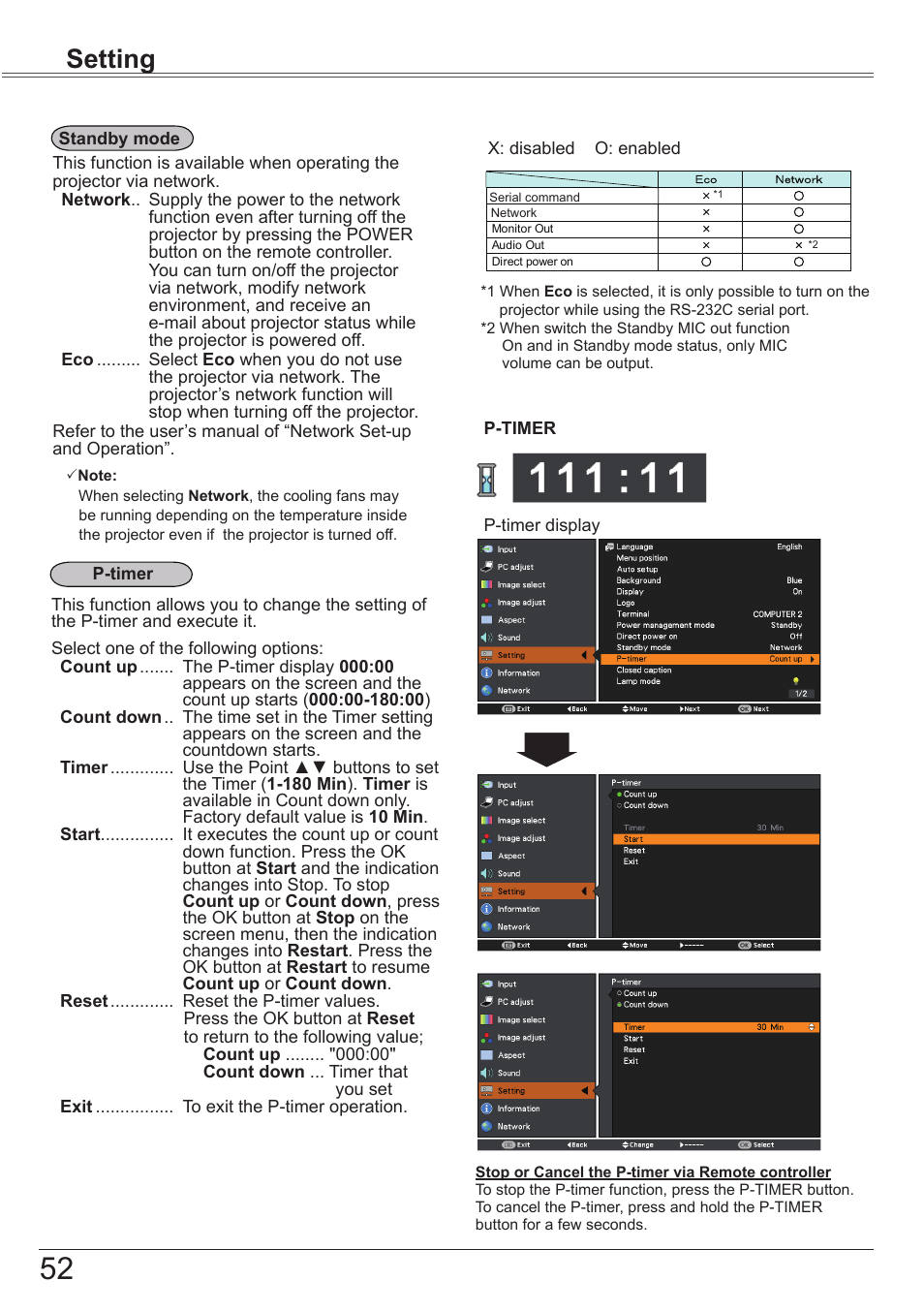 Setting | Canon LV 7490 User Manual | Page 52 / 78