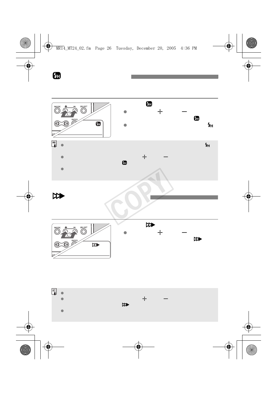 Cop y, C high-speed sync, R second-curtain sync | Canon Macro Twin Lite MT-24EX User Manual | Page 28 / 136