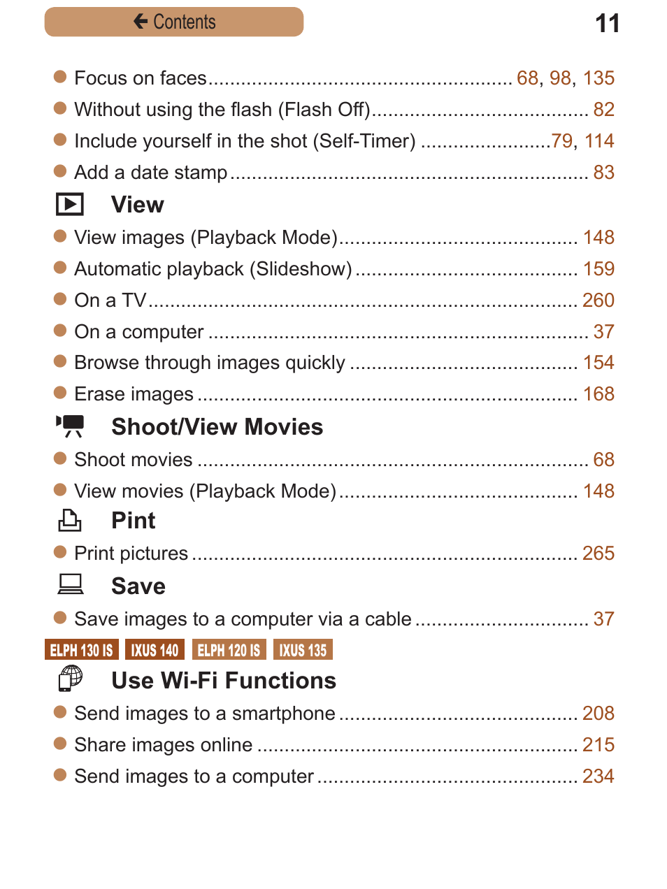 Canon PowerShot ELPH 115 IS User Manual | Page 11 / 335