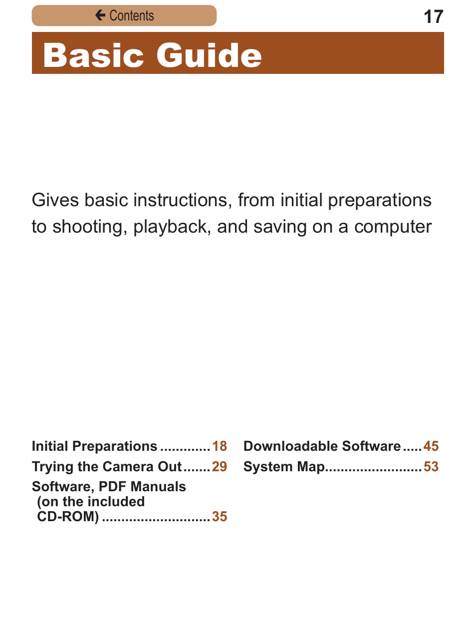 Basic guide | Canon PowerShot ELPH 115 IS User Manual | Page 17 / 335