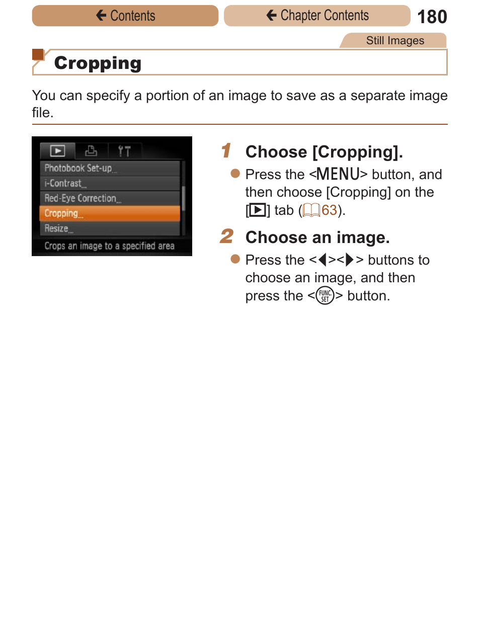 Cropping | Canon PowerShot ELPH 115 IS User Manual | Page 180 / 335