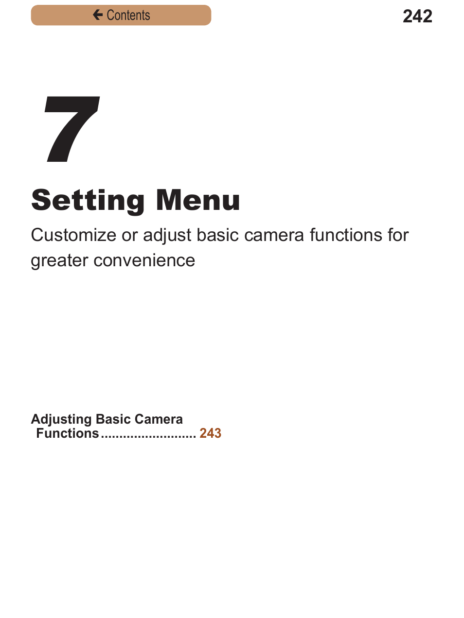 Setting menu | Canon PowerShot ELPH 115 IS User Manual | Page 242 / 335