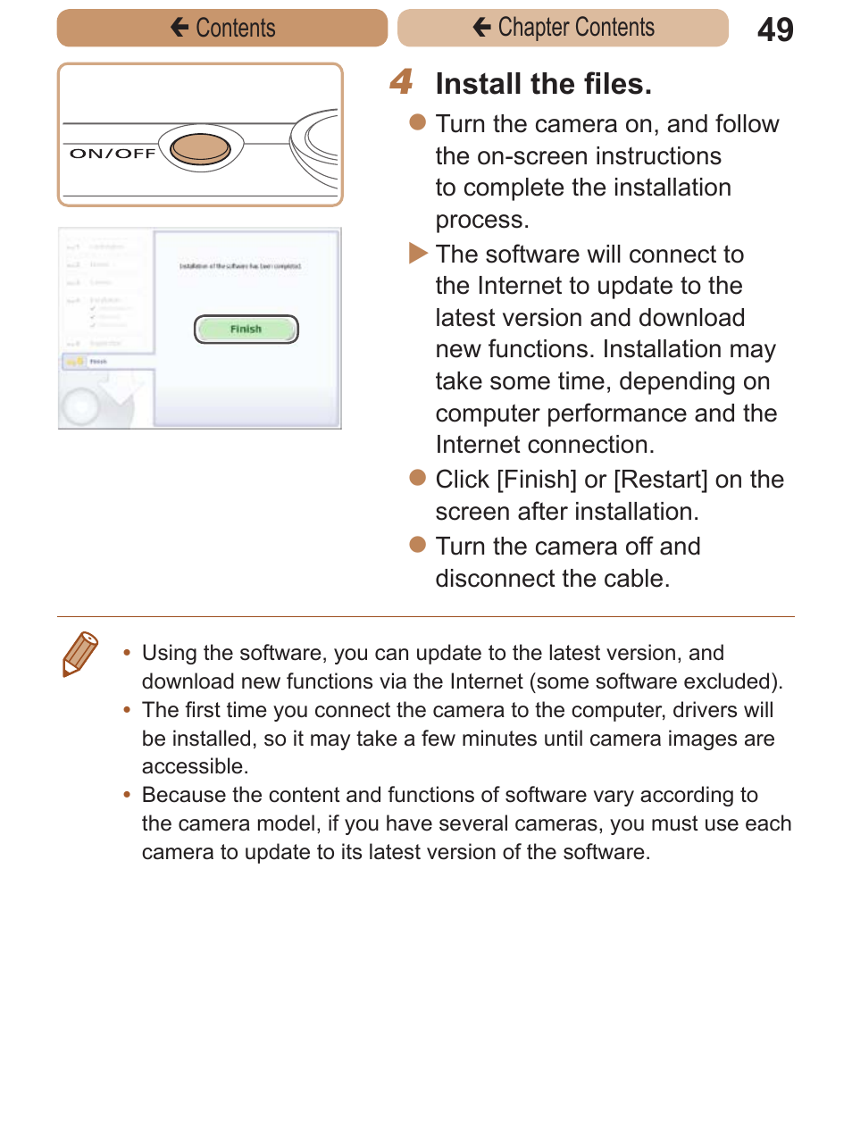 Install the files | Canon PowerShot ELPH 115 IS User Manual | Page 49 / 335