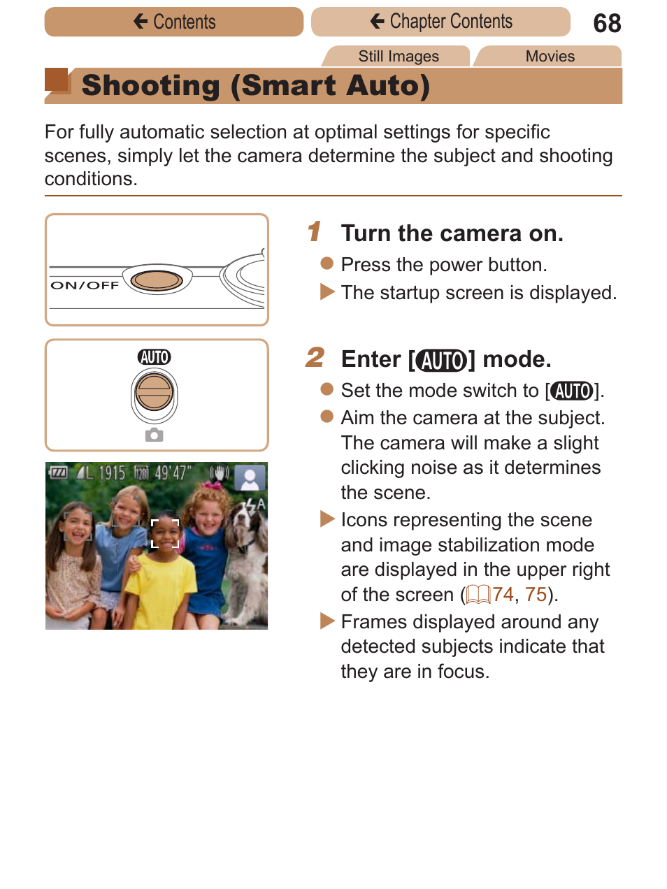 Shooting (smart auto) | Canon PowerShot ELPH 115 IS User Manual | Page 68 / 335