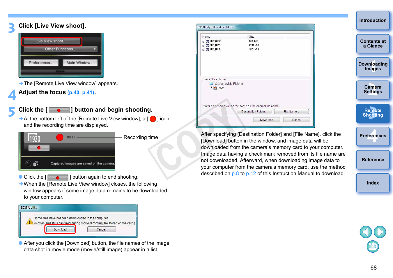 Cop y | Canon EOS Rebel T5i 18-55mm IS STM Lens Kit User Manual | Page 69 / 110