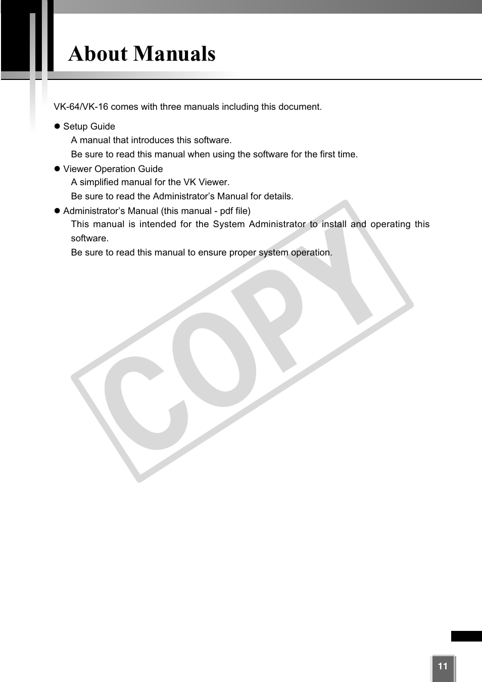 Cop y | Canon VB-C60 User Manual | Page 11 / 302