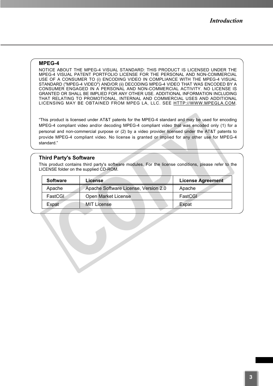 Cop y | Canon VB-C60 User Manual | Page 3 / 302