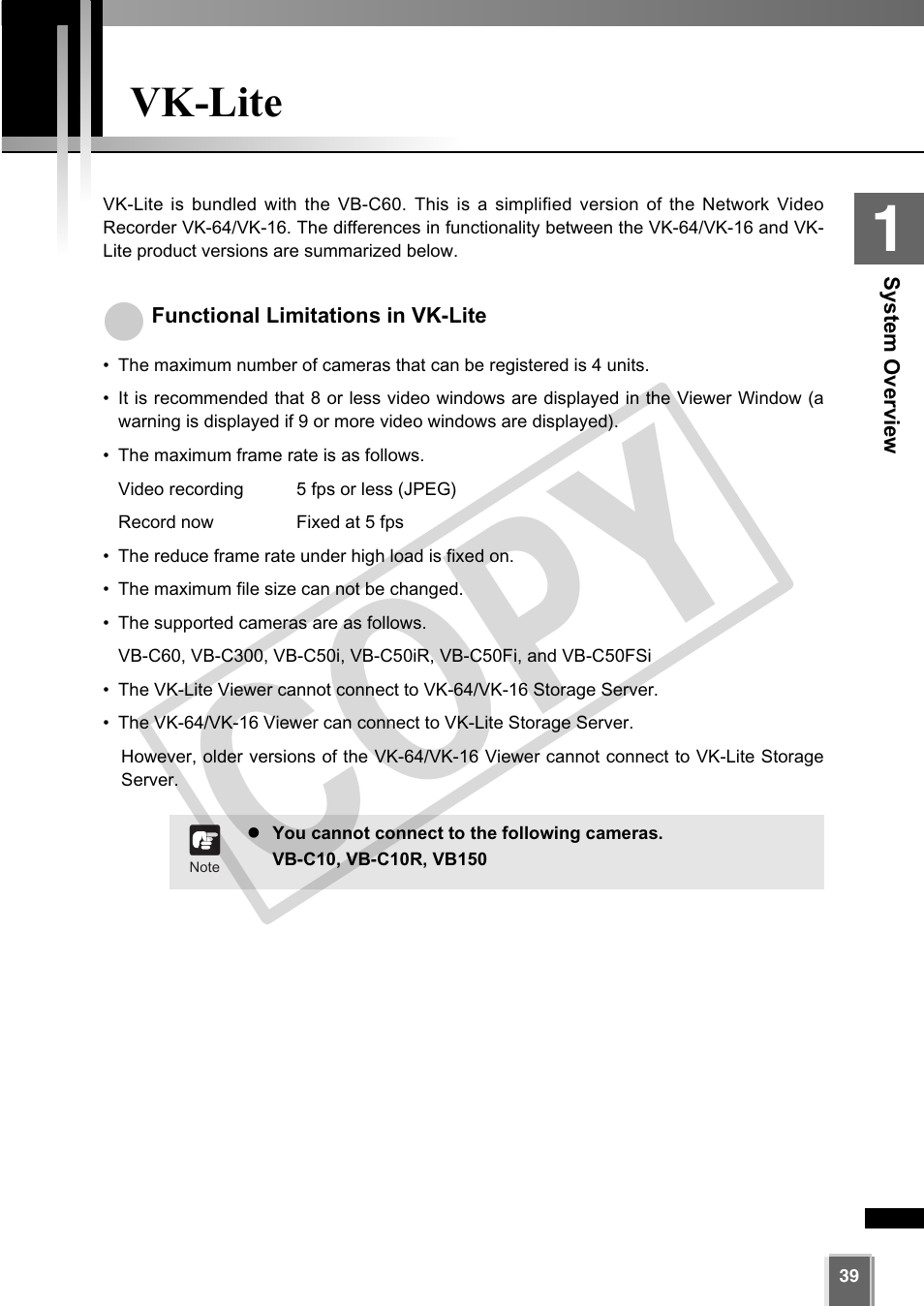 Cop y, Vk-lite | Canon VB-C60 User Manual | Page 39 / 302