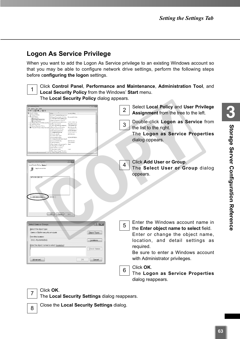 Cop y | Canon VB-C60 User Manual | Page 63 / 302