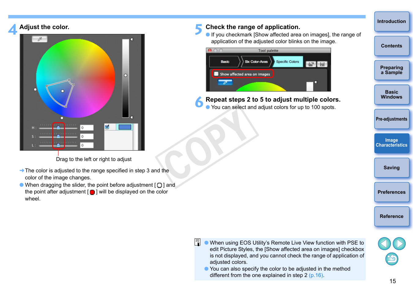 Cop y | Canon EOS Rebel SL1 18-55mm IS STM Lens Kit User Manual | Page 16 / 22