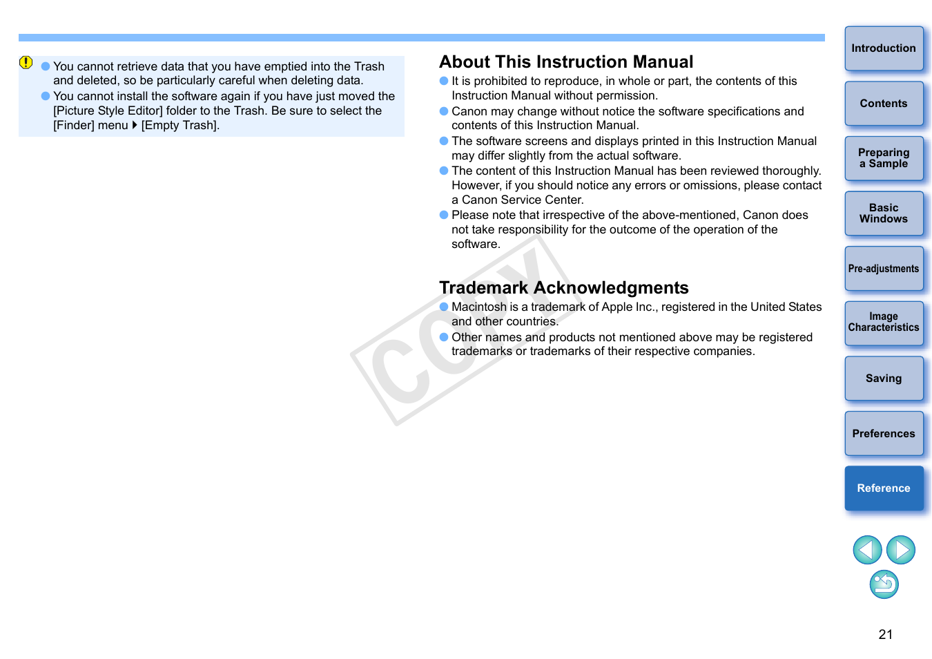 Cop y | Canon EOS Rebel SL1 18-55mm IS STM Lens Kit User Manual | Page 22 / 22