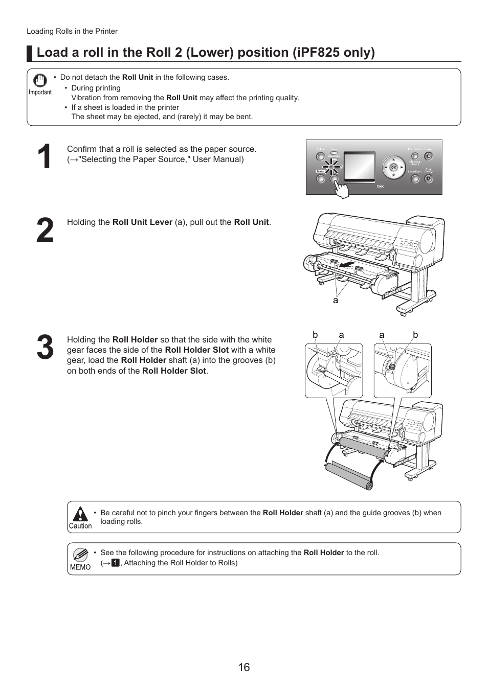 Canon imagePROGRAF iPF825 User Manual | Page 16 / 48