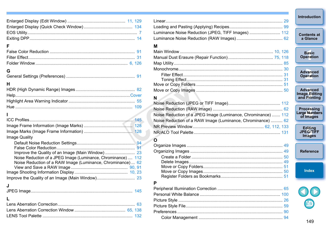 C op y | Canon EOS Rebel T5i 18-55mm IS STM Lens Kit User Manual | Page 150 / 152