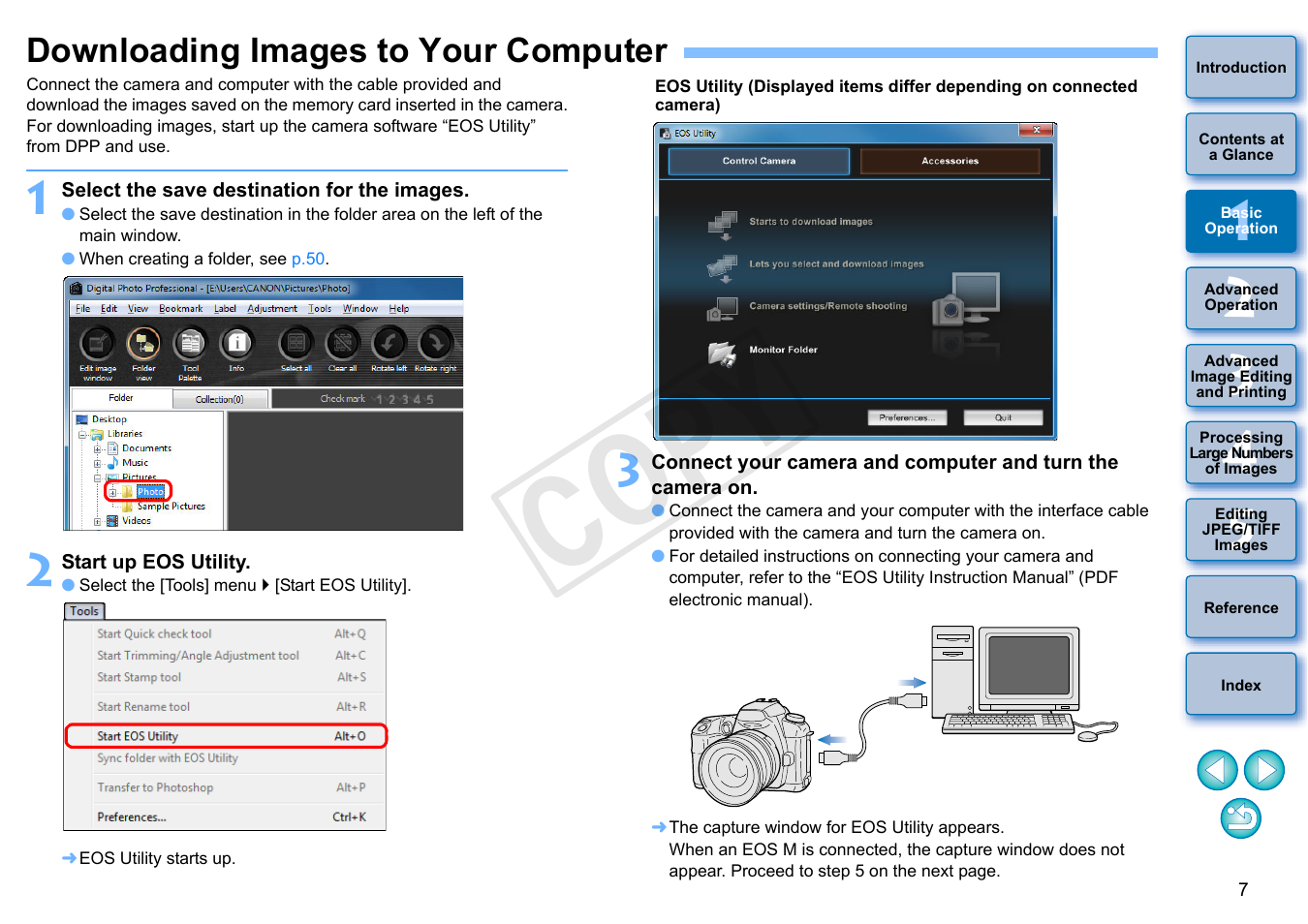 Downloading images to your computer, Cop y | Canon EOS Rebel T5i 18-55mm IS STM Lens Kit User Manual | Page 8 / 152