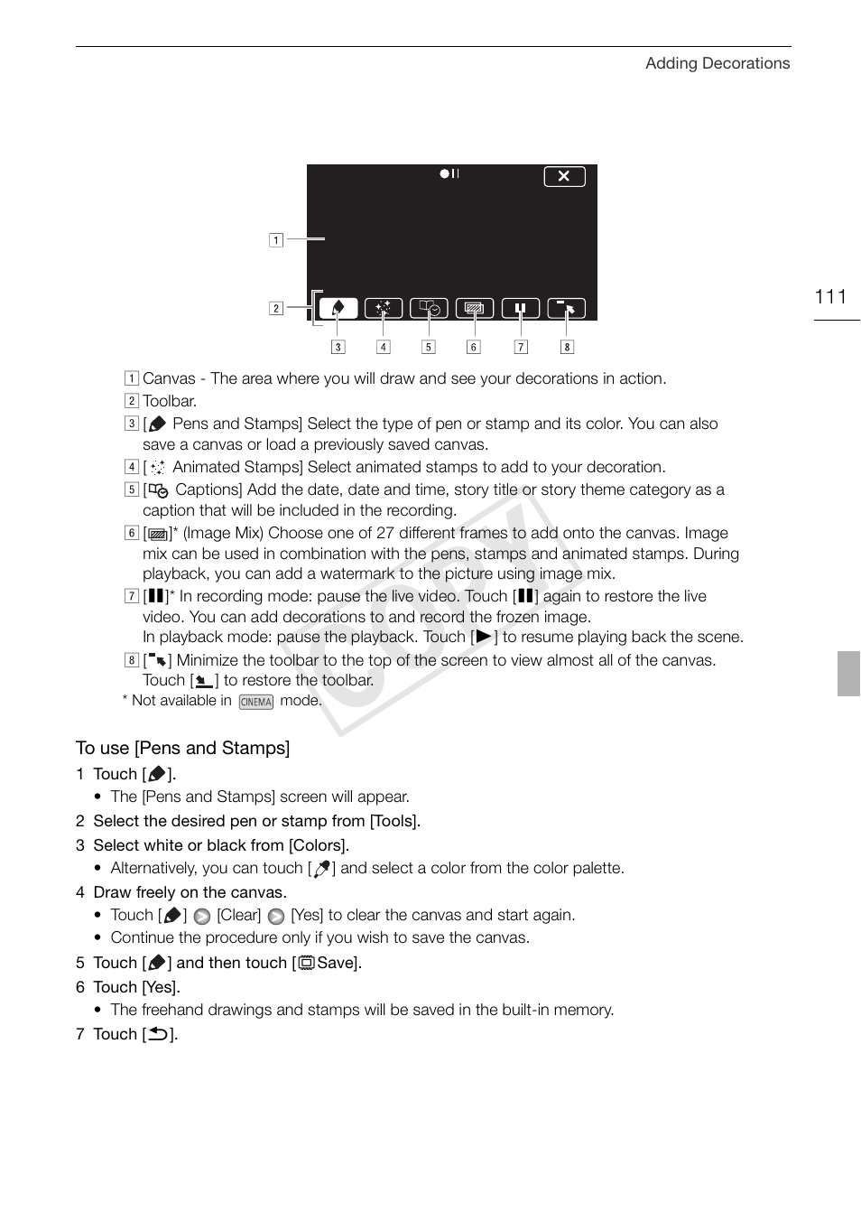 Cop y | Canon XA10 User Manual | Page 111 / 191