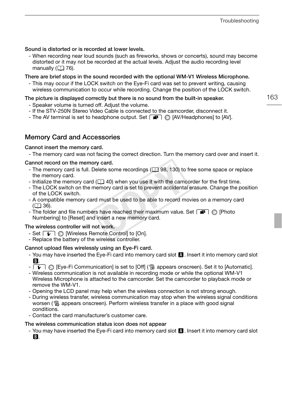 Cop y | Canon XA10 User Manual | Page 163 / 191