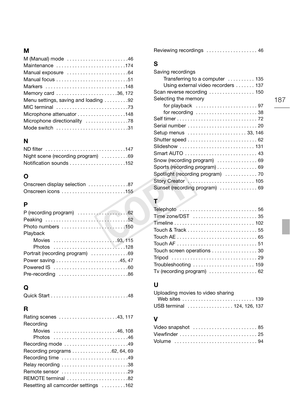 C op y | Canon XA10 User Manual | Page 187 / 191