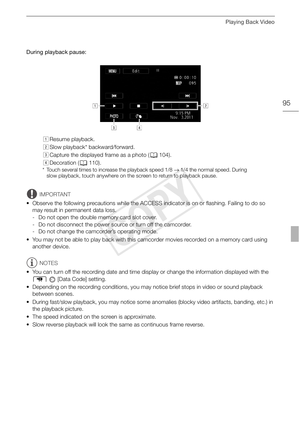 Cop y | Canon XA10 User Manual | Page 95 / 191