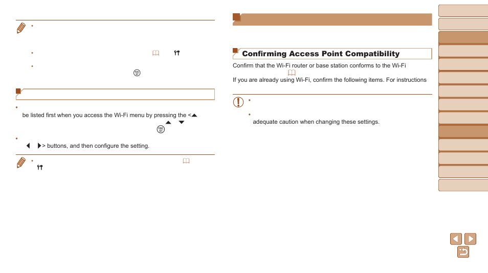 Connecting via an access point, After the initial wi-fi connection, Confirming access point compatibility | Or via an access point | Canon PowerShot G1 X Mark II User Manual | Page 149 / 240