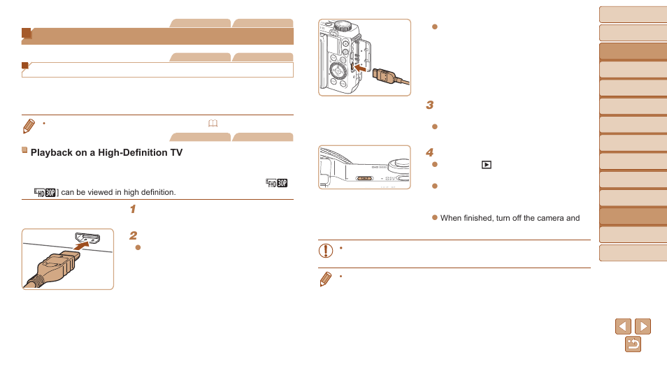 Using optional accessories, Tv as a display, Playback on a tv | Canon PowerShot G1 X Mark II User Manual | Page 184 / 240