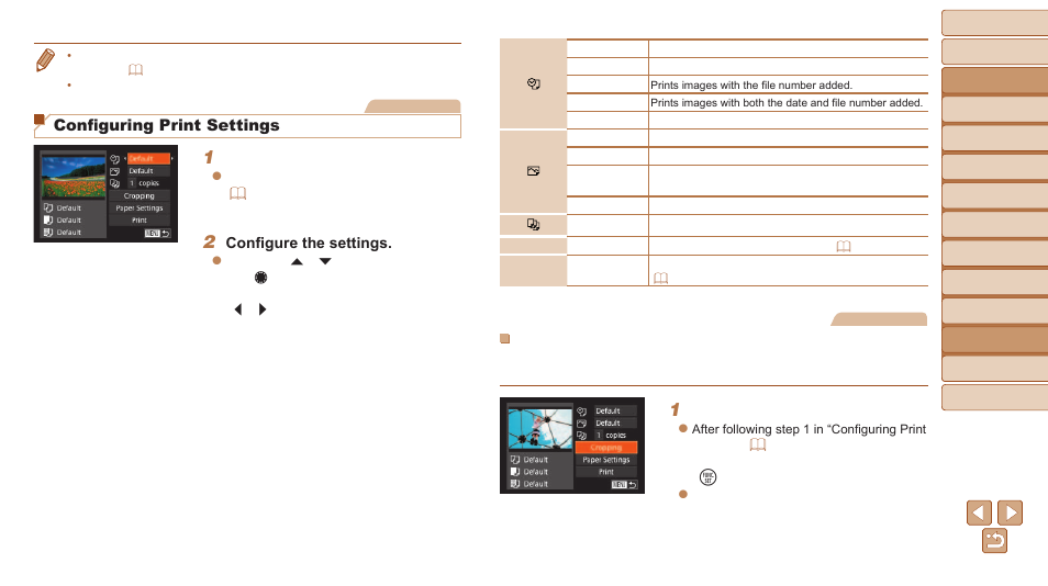 Configuring print settings | Canon PowerShot G1 X Mark II User Manual | Page 199 / 240