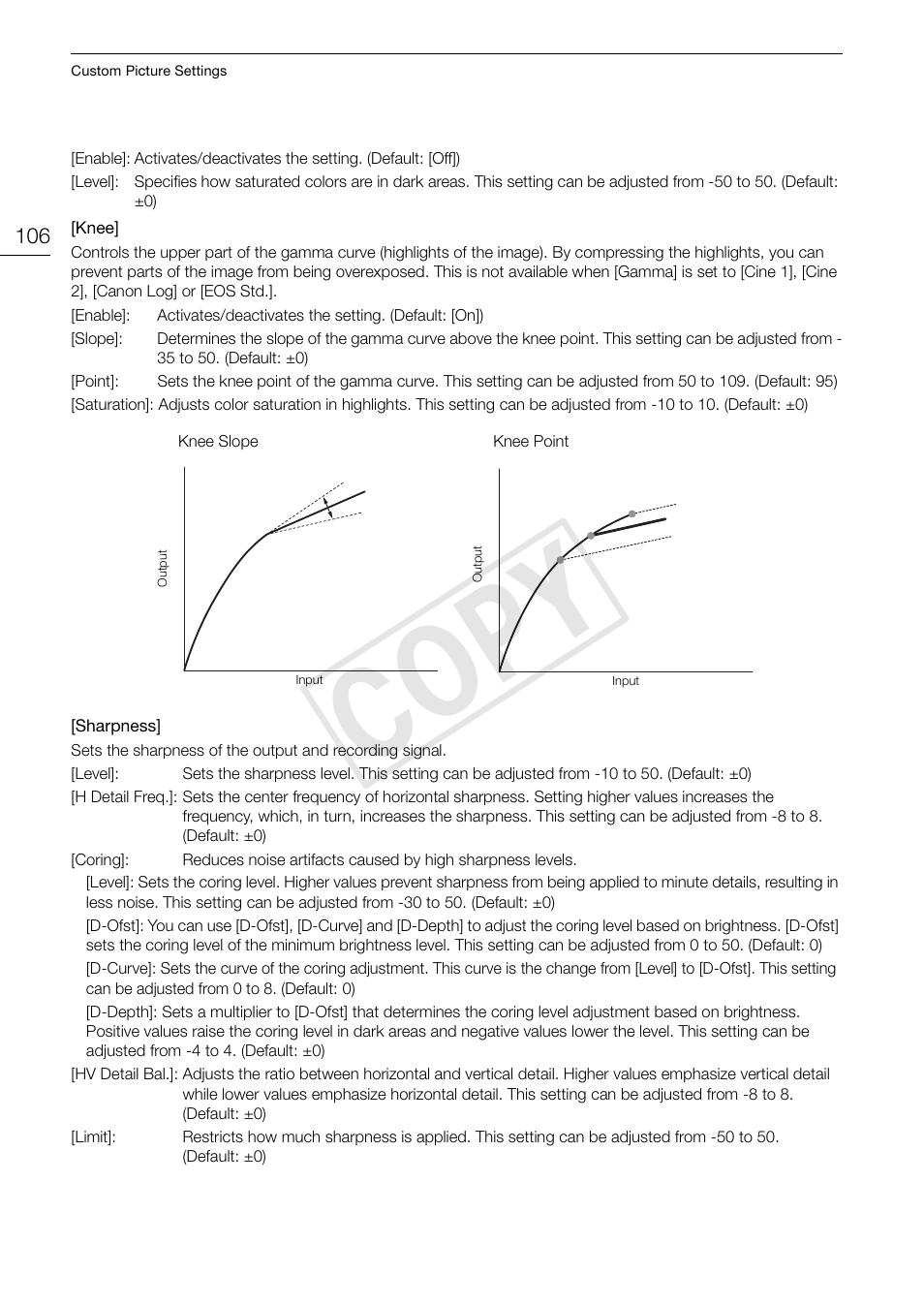 Cop y | Canon EOS C300 PL User Manual | Page 106 / 186