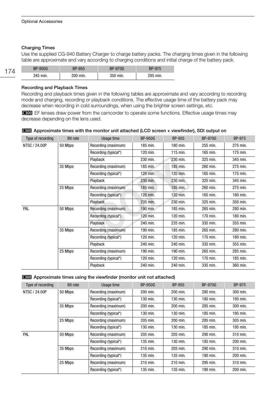 174) an, Cop y | Canon EOS C300 PL User Manual | Page 174 / 186