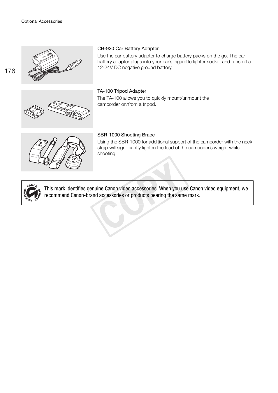 Cop y | Canon EOS C300 PL User Manual | Page 176 / 186