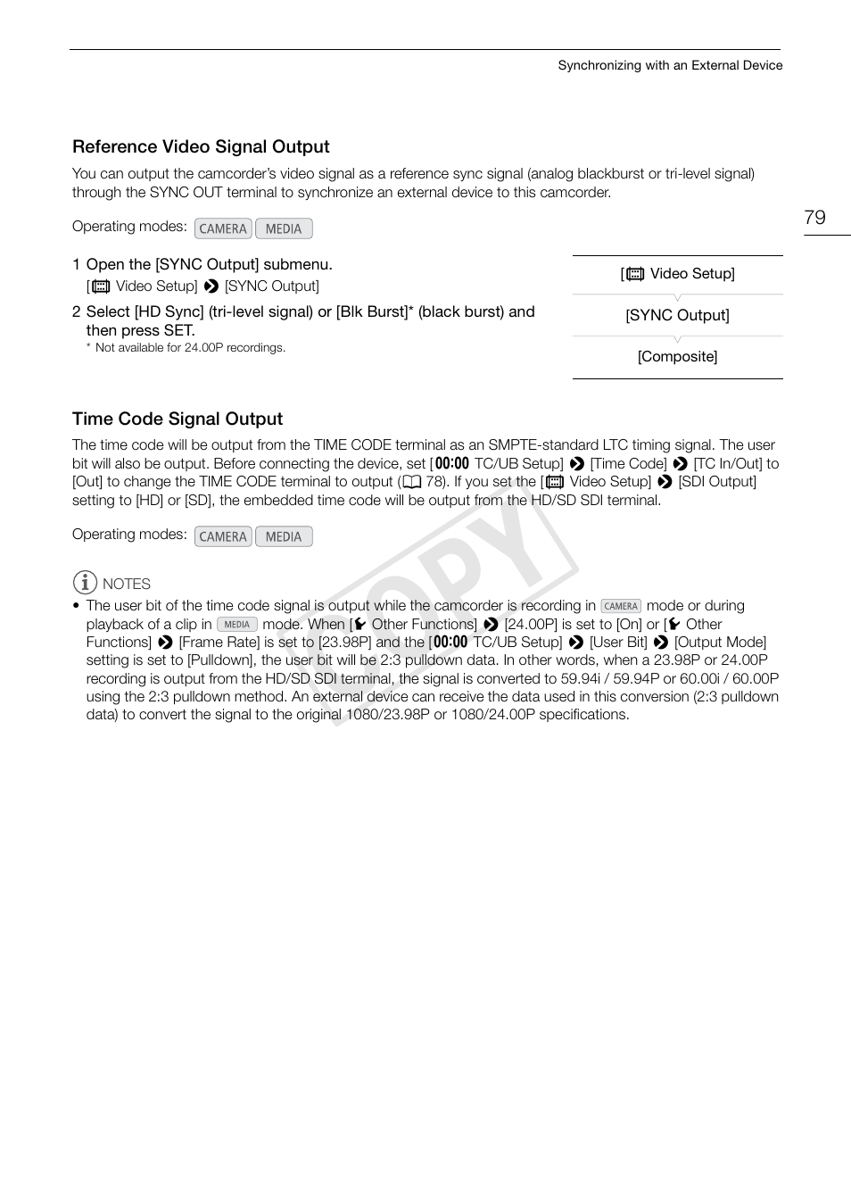 Cop y | Canon EOS C300 PL User Manual | Page 79 / 186